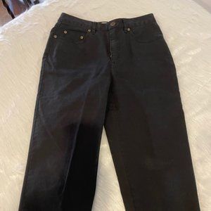Talbots stretch black petite capri jeans